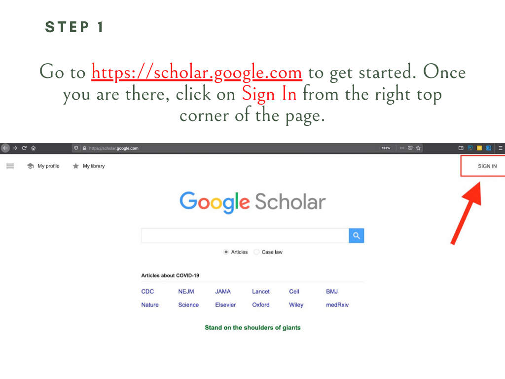 Guide To Register Google Scholar Office Of Faculty Research